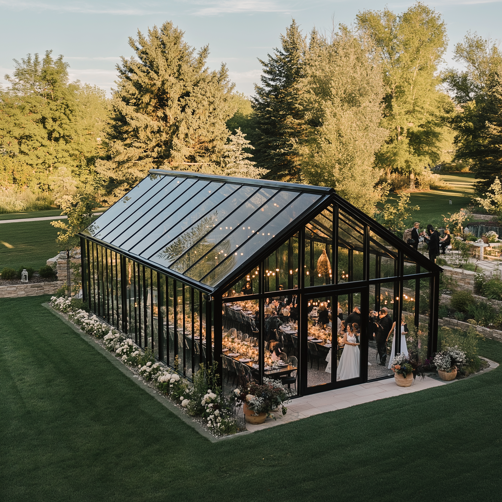 Steel-Framed All-Glass Large Greenhouse